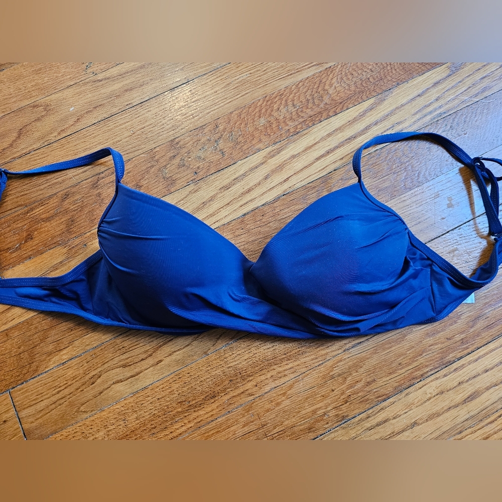 Skye push up bikini top blue